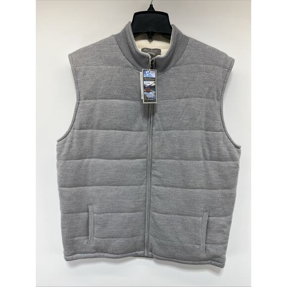 NWT CREMIEUX SIGNATURE COLLECTION MOCK NECK 100% MERINO WOOL FULL ZIP VEST XL - Picture 1 of 6